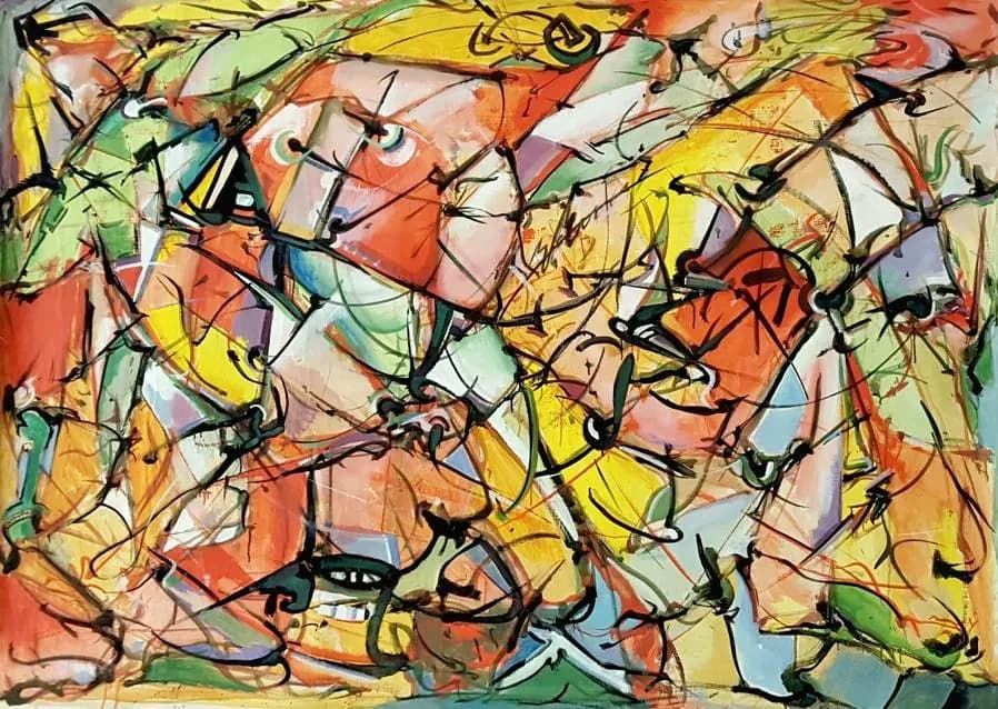Narducci #354, oil on reinforced aluminum foil-faced insulation paper